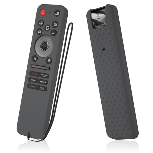 AKSHFETH Silicone Remote Control Case for LG MR25GA, Compatible with 2025 LG OLED Smart TVs C5, B5, G5, M5 Series, with Lanyard (Dark Grey)