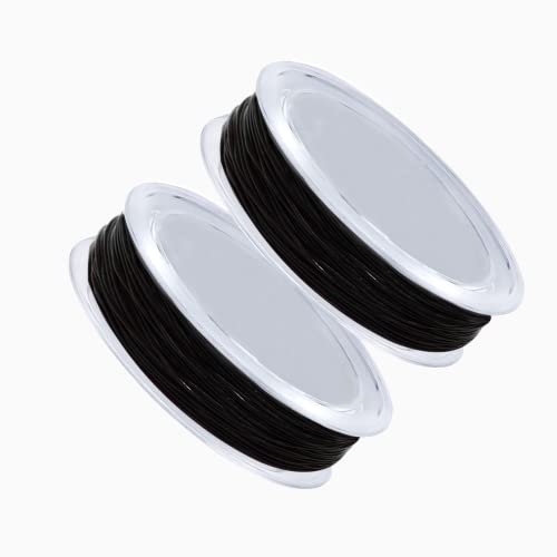 2 Stück Spule 0.8mm Elastisch Schmuckfaden Gummifaden, Kristall Elastische...