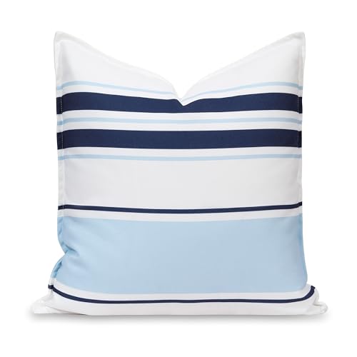 Hofdeco Premium Coastal Patio Indoor Outdoor Throw Pillow Cover Only,