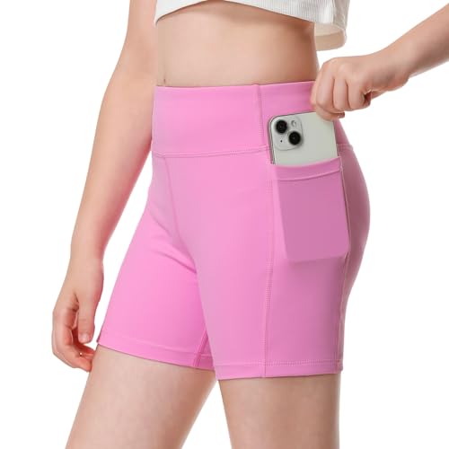 ANIVIVO Shorts de vôlei atléticos de elastano para meninas - Shorts de dança e ioga para jovens de 1