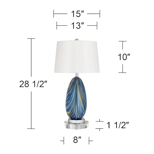 Lámpara de Mesa de Vidrio Multicolor Possini Euro Design 28.5 pulg miniatura 4