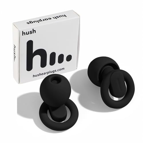 Hush Earplugs Reusable Earplugs - Noise-Reducing, Custom Fit, 21dB Hearing Protection - 1 Pair