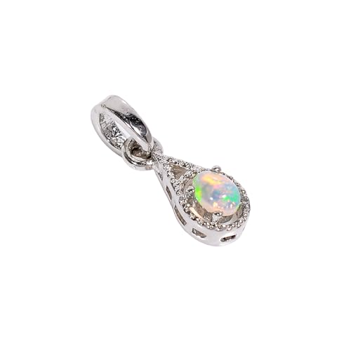 Opale éthiopienne naturelle pendentif argent 925 pour illuminer vos tenues chics quotidiennes