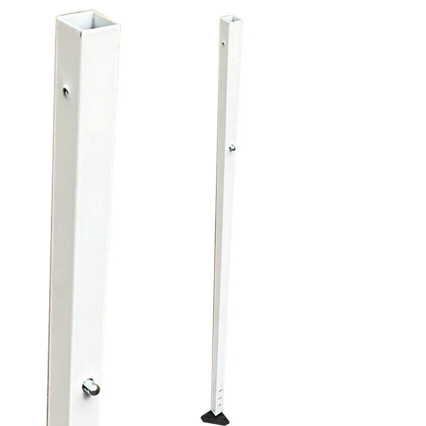 Metal Leg Gazebo(Spare Part) Pop Up For 3M x 3M Gazebo Grey & White. (2, White Without Parts Outer Ø 25mm)