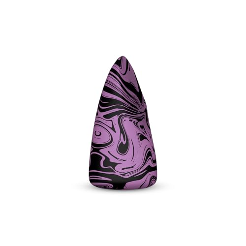 Image of MARY JO K HD Coverage Beauty Blender | Wedge-shaped Design for Even Blending | Semi-rounded Base + Top Hill Tip | Dry & Wet Use | For Full Face Professional Makeup | Available in 6 Colors | (Black & Purple)
