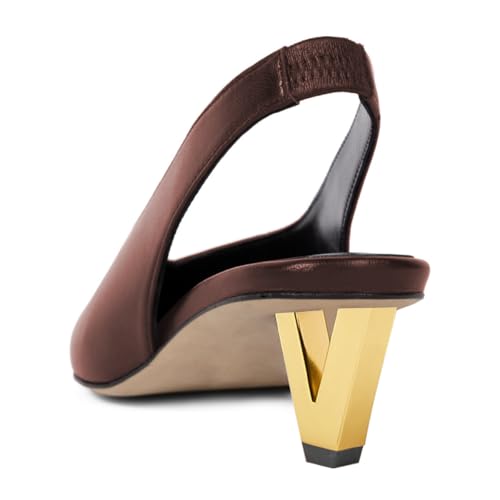 Milooey shoes Women's Pointed Toe Slingback Pumps Special Low Heel Slip On Dress Party Shoes Size 4-16 US3