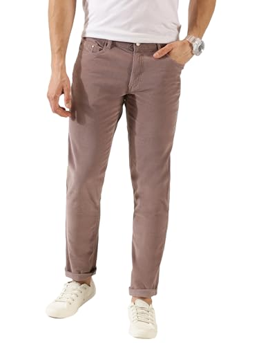 Image of Thomas Scott Men Mid Rise Slim Fit Corduroy Chino Pants
