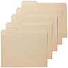Amazon Basics 1/3-Cut Tab, Assorted Positions File Folders, Letter Size, Manila – Pack of 100