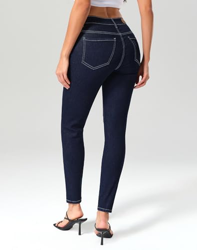 Image of roswear Women's Essentials Ripped Mid Rise Destroyed Skinny Jeans