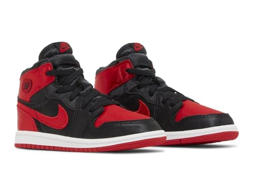 Jordan Little Kid's 1 Retro High OG Satin Bred Blk/U Red-Wht (FD5304 061) - 33