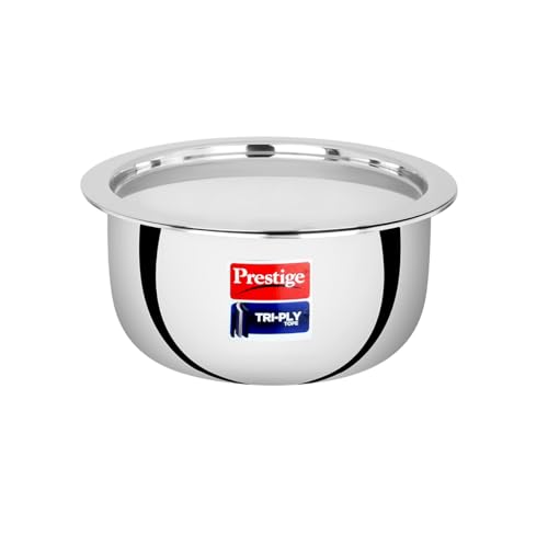 Image of Prestige 18cm /1.9L Tri-Ply Stainless Steel Tope with Lid|Gas and Induction Compatible| Even Heat Distribution|Strong and Durable| 5 Years Warranty
