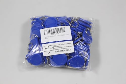 Miniatura 5 de Obo Hands 100 Unidades Resistente Al Agua Abs 13,56mhz Iso14443a 1k Rfid Token, Llavero Rfid, Rfid Tag, Azul