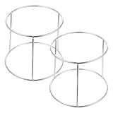 Tofficu Edelstahl Servierständer für Meeresfrüchte und Pizzateller 2 Stück Vielseitiger Tellerhalter für Grillabende und Buffet