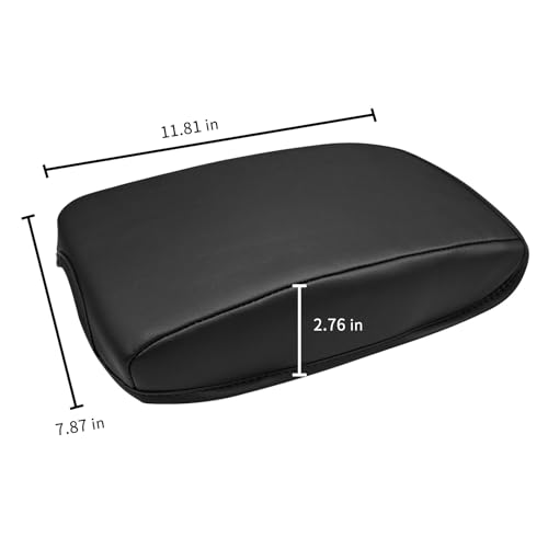 Zxiaochun Center Console Armrest Cover Compatible with Toyota Tacoma 2016-2020 2021 2022 2023, Armrest Lid Leather Protector Interior Accessories, Black by Zxiaochun - Image 7