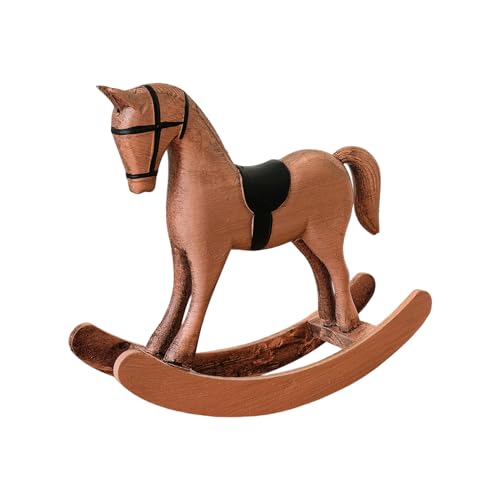 Mwkbbn Desktop Horse Figurine, Handcrafted Finish, 22.5x18x6cm, Wooden Decor Statue, Auspicious Animal Ornament, Symbolic Design, For Bookshelf, Dining Table, Bedroom, Nightstand, Family, Friends