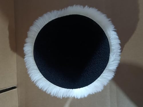 SPTA 150mm Lammwollhaube, 5tlg Polierfell Pad Polierset für Poliermaschine, Wollhaube Polierpad Wollpad Wollpuffer Polierhauben Lammfell für Autopoliermaschinen Exzenterschleifer Poliermaschine