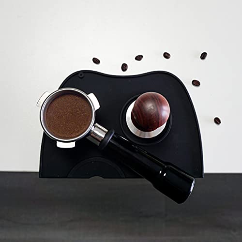 AQKILO Calibrated Coffee Tamper with Spring 51mm Espresso Press with Stainless Steel Base Wooden Handle for Coffee Grounds Barista Espresso Machines Accessory