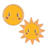 CALLARON Sonnenmuster Metallbrosche Cartoon-motiv Damen-korsage Kleidernadel Schmuck-anstecknadeln...