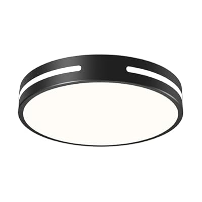 VIOLOEMI Dimmable LED Ceiling Light, 5CCT 2700K-6000K Modern Black Flush Mount Ceiling Light, Minimalist Round Close to Ceiling Lighting Fixtures for Kitchen, Bathroom, Hallway, 11.81in