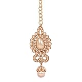 Touchstone maang tikka Indian head jewelry women hair accessories gold headpiece forehead mangtika bollywood simple kundan wedding dainty chain bridal tikli borla filigree netthi chutti