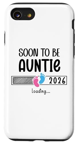 Soon to Be Auntie est 2026 New Aunt Loading First Time Aunt Coque pour iPhone SE (2020) / 7/8