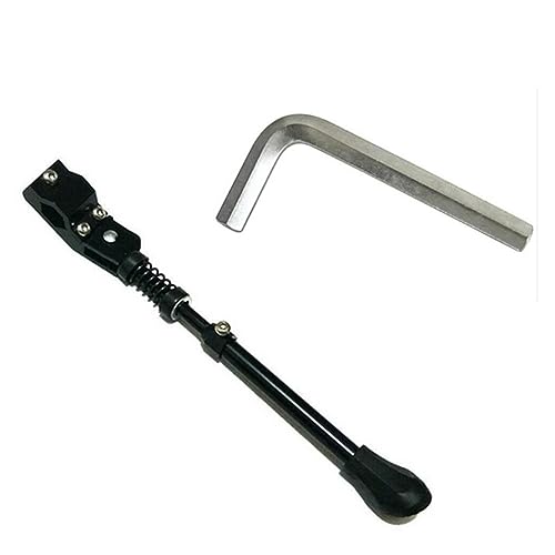 Preisvergleich Produktbild Fiacvrs Fahrradständer, Verstellbarer Fahrradständer Aus Aluminiumlegierung, Universeller Fahrradständer, Rutschfester Gummifuß, Höhenverstellbar, Mit Einem Schraubenschlüssel(schwarz)