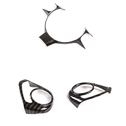Fit for Toyota 86 GT86 2022 and for Subaru BRZ 2022 Steering Wheel Button Cover, Steering Wheel Panel Protection Frame Trim, Car Steering Wheel Decoration Frame Trim (Carbon Fiber Pattern)
