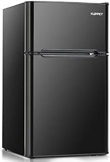 Kuppet Compact Refrigerator Mini Refrigerator for Dorm,Garage, Camper, Basement or Office, Double Door