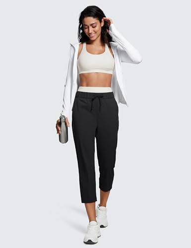CRZ YOGA 4-Way Stretch Golf Capri for Women 23", Casual Yoga Dress Work Pants with Pockets Workout Athletic Travel3