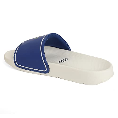 Image of CHUPPS X Mi Official Sliders White & Gold Drift Orthopedic Slippers | Soft Footpharma Footbed | Breathable Ventilation Holes | Lightweight Flip Flops | Anti-Skid Chappals for Everyday For Mens