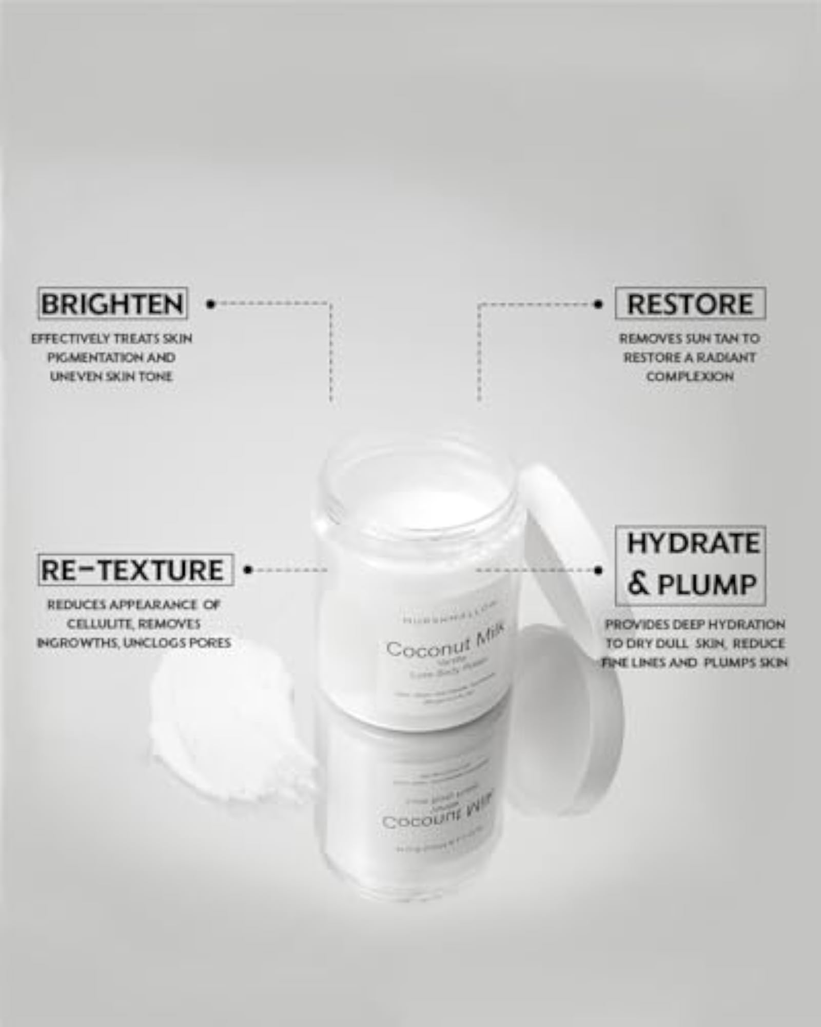Coconut Milk & Vanilla Luxe Body Scrub, Anti-cellulite & Anti-Wrinkle