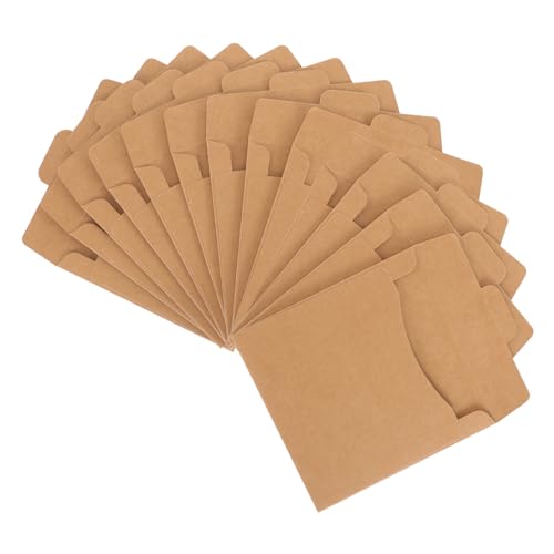 OKUMEYR 50個ラクラフト紙製スリーブ 収納用封筒 梱包バッグ クラフトペーパー素材によるディスク保護 取出しやすいデザイン 家やオフィスでの保管に適した 収納ケース