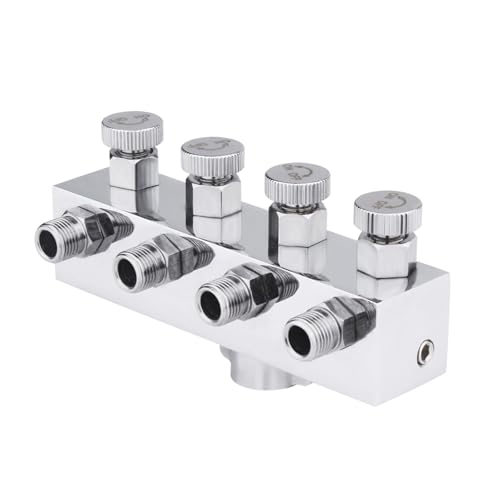 Adaptador de aerógrafo divisor de salida de aire portátil conector de desconexión de aerógrafo 1 en 4 salidas