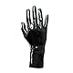 TOYLIE Nahtlose Latexhandschuhe Schwarz – 0,5 mm, Ergonomisch, Made in Germany, M