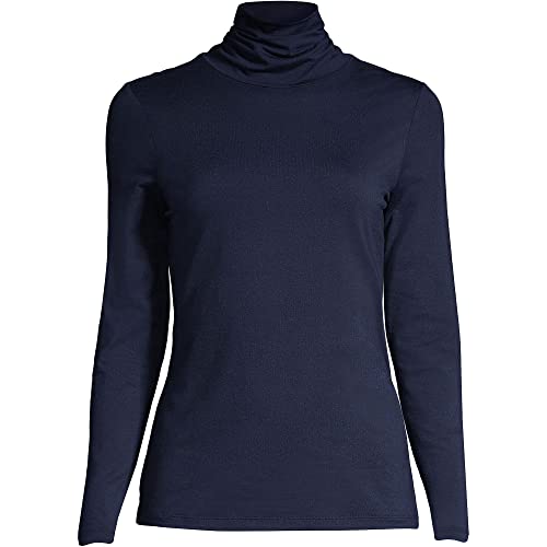 Image of Lands' End Lightweight Jersey Long Sleeve Turtleneck