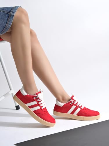 Image of Shoetopia Women's Casual Sneakers || Stylish Lace-Up Sports Shoes with Comfortable Sole || Lightweight Daily Footwear Walking & Running Shoes