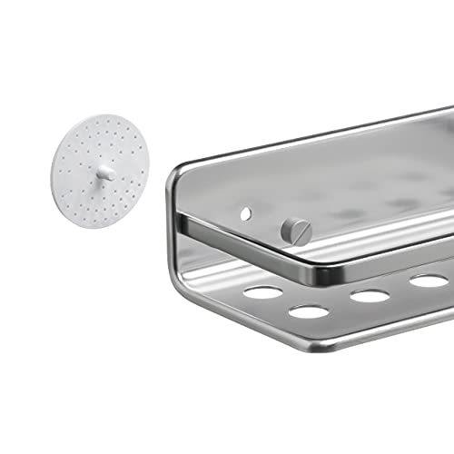 Tatay Moon Rectangular Shower Shelf, 2 Heights, 100% Stainless Aluminium, Minimalist Design, 10 Year Warranty, Measures 30 x 10 x 12 cm - Image 3