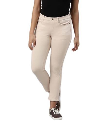 Image of GO COLORS Soft Cotton Blend Printed Jeggings Ankle Length for Women| Breathable, Mid Rise