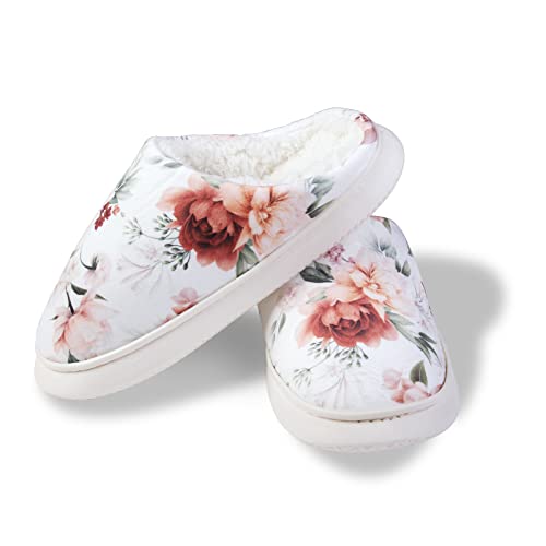 Loong Design Soft Warm Fluffy Womens Slippers Slip-On Lightweight House Slippers For Women Memory Foam Home Shoes For Indoor/Outdoor Rubber Outsole #TOP1