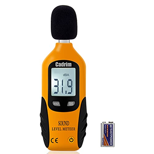 Cadrim Digital Schallpegelmessgerät Tragbare Schallpegelmesser 30dB bis130dB Dezibel Messgerät mit LCD-Display für Fabriken und Straßen Verwendet Werden