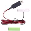 T-HOT AA Battery Eliminator Power Supply Adapter, 1m USB Power Supply Cable,1.5V - 6V, 4 Types for Choose, Replace 1 to 4pcs AA Battery