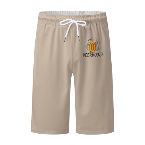 Pantalones cortos de algodón para hombre, de verano, elásticos, con 2 bolsillos, cintura antiarrugas, cómodos pantalones cortos para oficina, playa, barbacoas, secado rápido, fácil de limpiar, A3