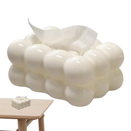 La Mejor Selección de Portapañuelos de papel los más solicitados. 50 Caja de pañuelos faciales, dispensador de servilletas de burbujas, soporte rectangular para caja de pañuelos de burbujas, caja de pañuelos creativa, funda decorativa de papel...