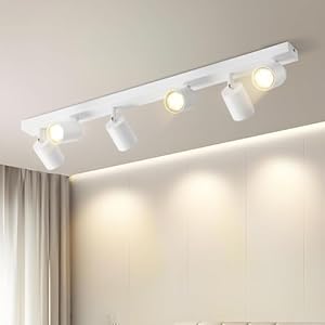 Homefire LED Deckenstrahler Deckenlampe - 6 Flammig GU10 Deckenleuchte Weiß 350° Schwenkbar Strahler Spots Innen Deckenspot flurlampe für Wohnzimmer Küche Schlafzimmer Ohne Leuchtmittel