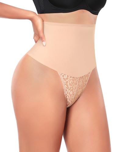 Image of Werena Thong Shapewear for Women Mid High Waisted Shaper Panties Girdle