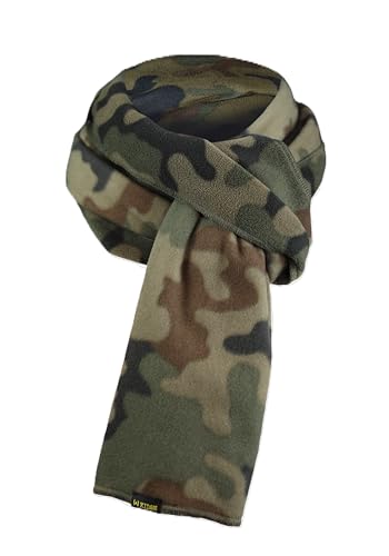 Multi-Functional Cashmere-Like Soft Double-Sided Thermal Fleece Scarf-Winter Neck Warmer, Shawl & Backpack Cushion Layer(Unisex, PL Woodland Camouflage,185x40cm)