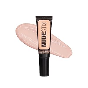 Nudestix Tinted Cover Liquid Foundation, Buildable Coverage for Even Skin Tone, Flawless Natural Lightweight Makeup Finish, 0.84 fl oz (25 ml)