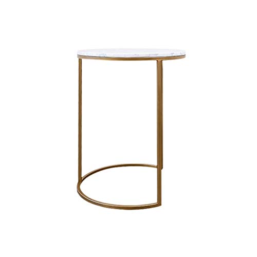 Simple Coffee Table/Side Table, Round Marble Panel, Wrought Iron Thick Simple Coffee Table/Side Table, Round Marble Panel, Wrought Iron Thick