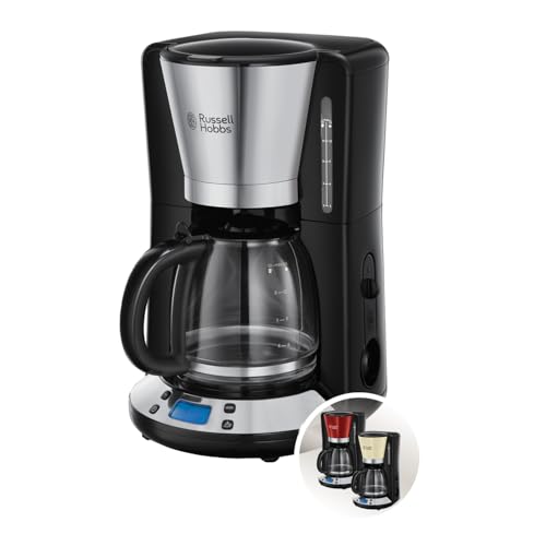 Russell Hobbs Macchina Caffè Americano, Timer programmabile, Spegnimento automatico, mantenimento in caldo, portafiltro rimovibile, antigoccia, 1.25 L, fino a 10 tazze, 1100 W,Victory 24030-56