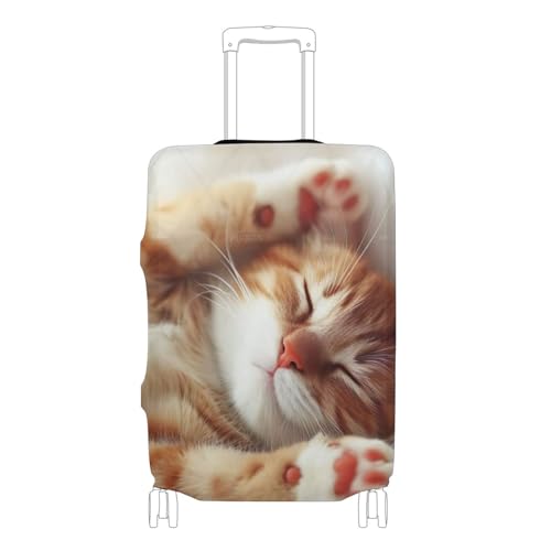 Joisal Cute Cat Kitten Print Luggage Protector Suitcase Cover Custom Washable Vacation Essentials Suitcase Sleeve Colorful, L, Fits 26-28 Inch Case